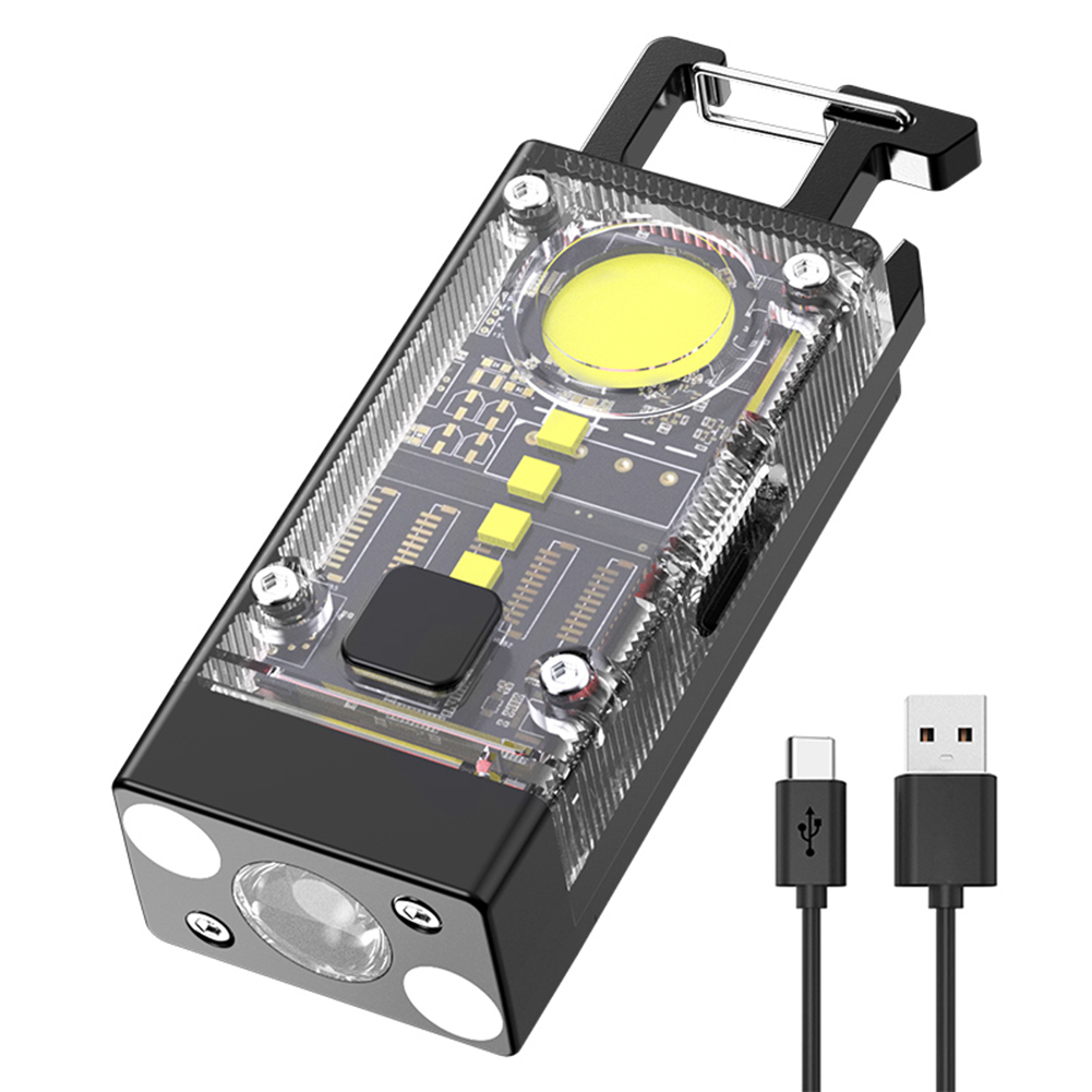 thumbnail image 4 of Tipo-C USB LED COB Linterna 500LM Solar Recargable 500mAh IPX4 Impermeable, 4 of 8