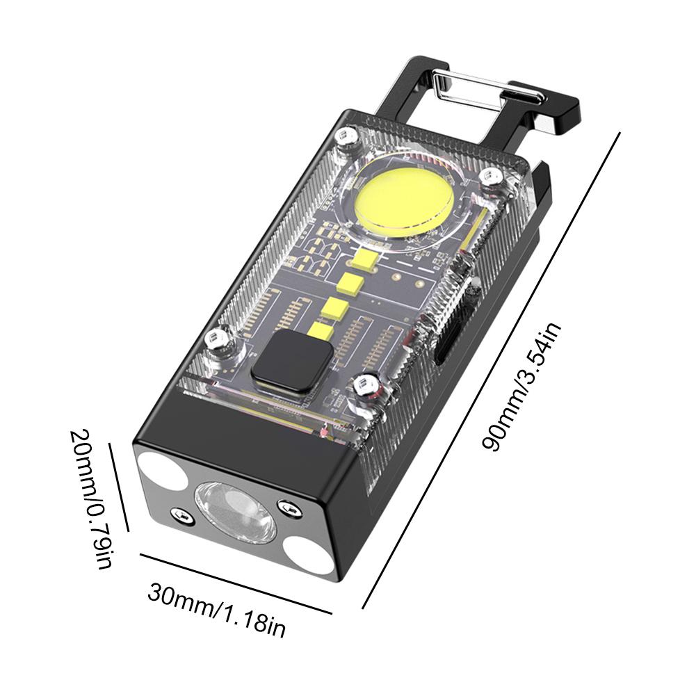 thumbnail image 2 of Tipo-C USB LED COB Linterna 500LM Solar Recargable 500mAh IPX4 Impermeable, 2 of 8