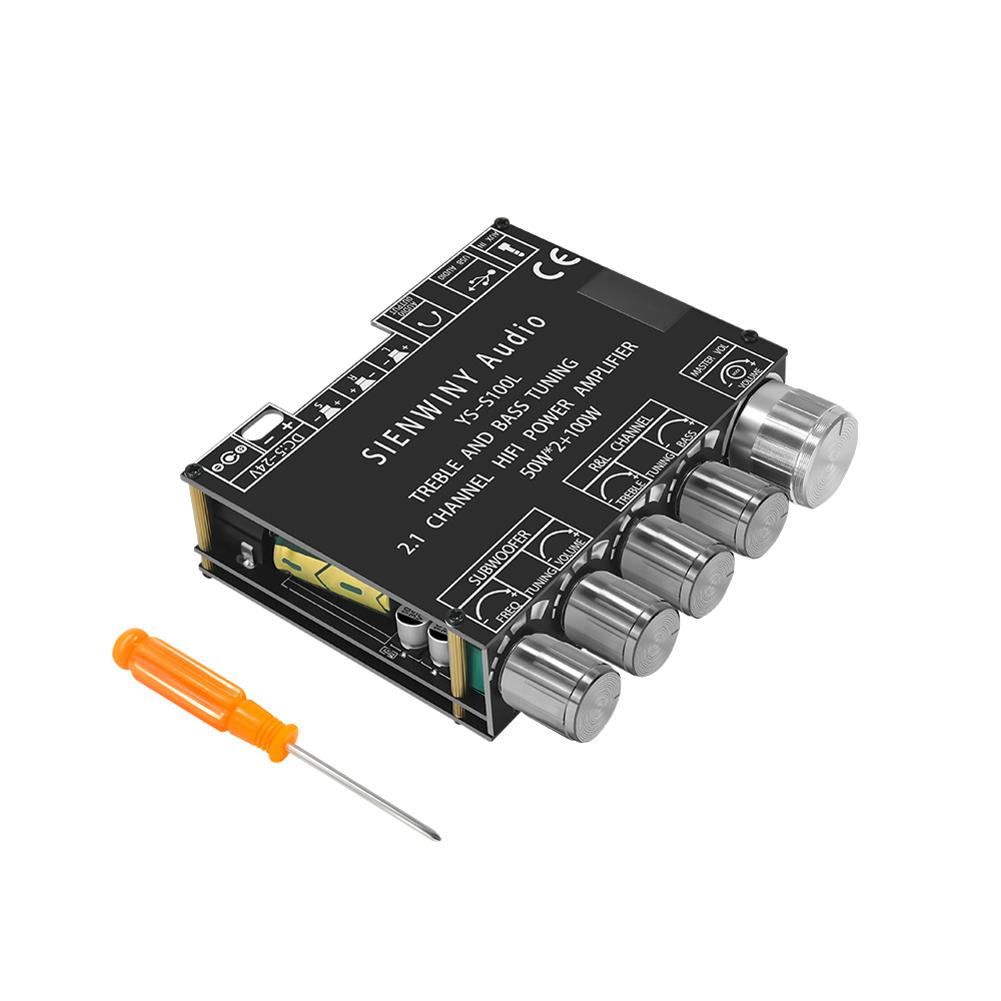 thumbnail image 1 of Módulo amplificador de Audio de 3 canales 2,1 50WX2 100W CS8673E compatible con Bluetooth, 1 of 9