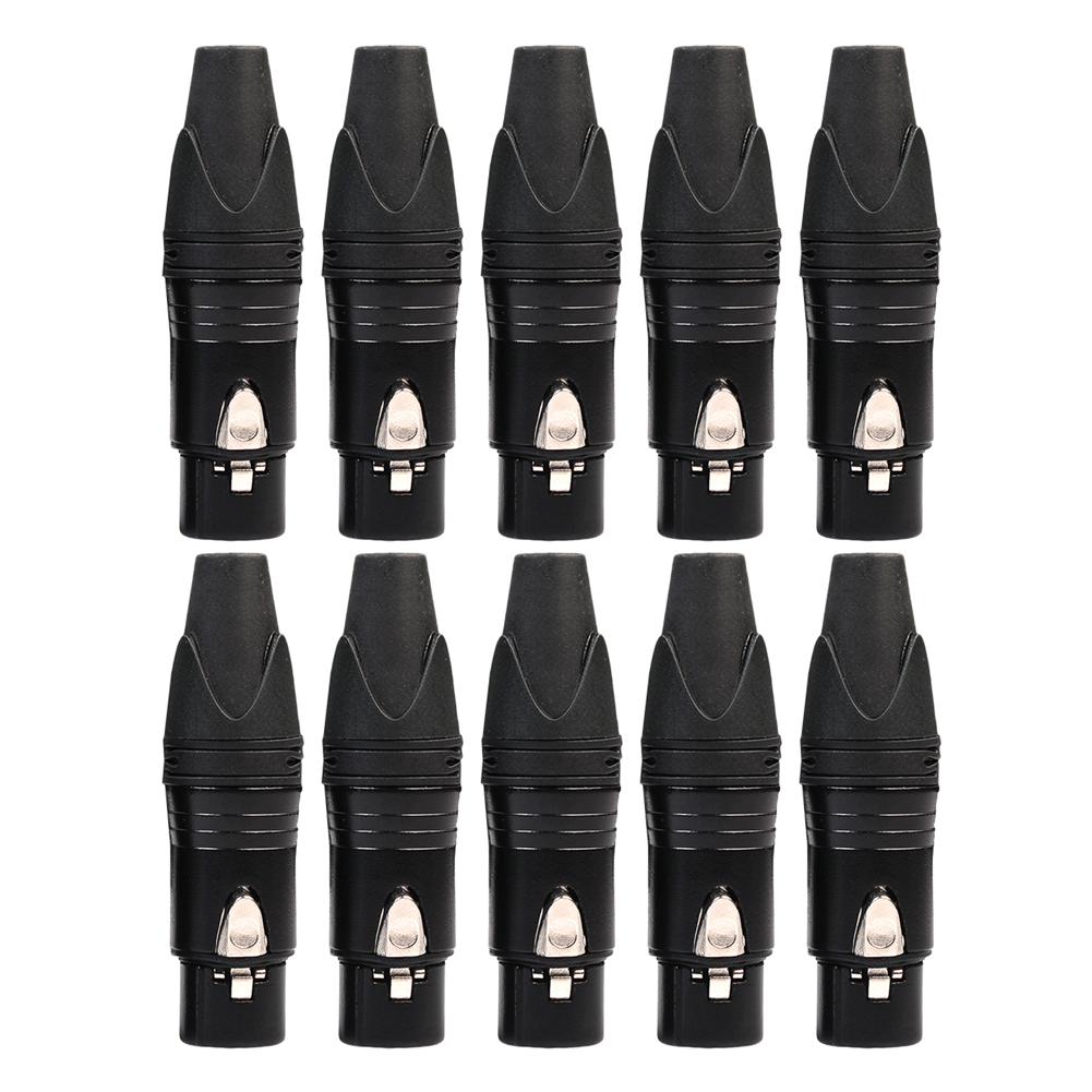 thumbnail image 4 of DIY micrófono XLR 3 pines conector Cable adaptadores de soldadura 10 Uds, 4 of 8