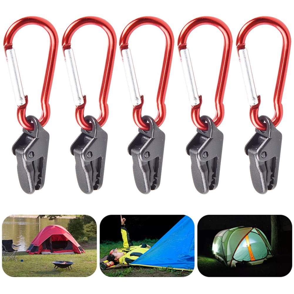 thumbnail image 4 of Abrazadera para tienda de campaña con mosquetón, agarre de fijación para toldo de acampada al aire libre, 10 Uds., 4 of 8