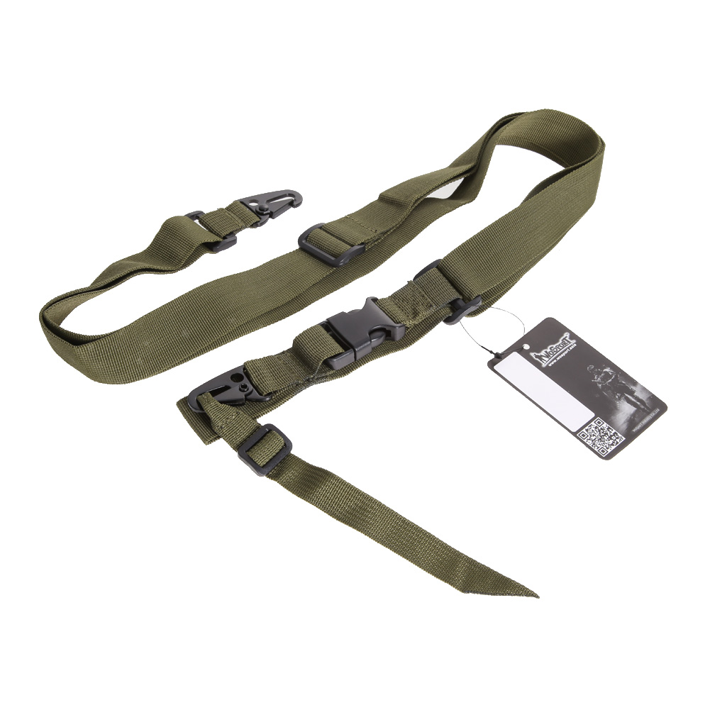 thumbnail image 3 of Tactical 3 Point Sling Ajustable Bungee Rifle Swivels System Verde, 3 of 9