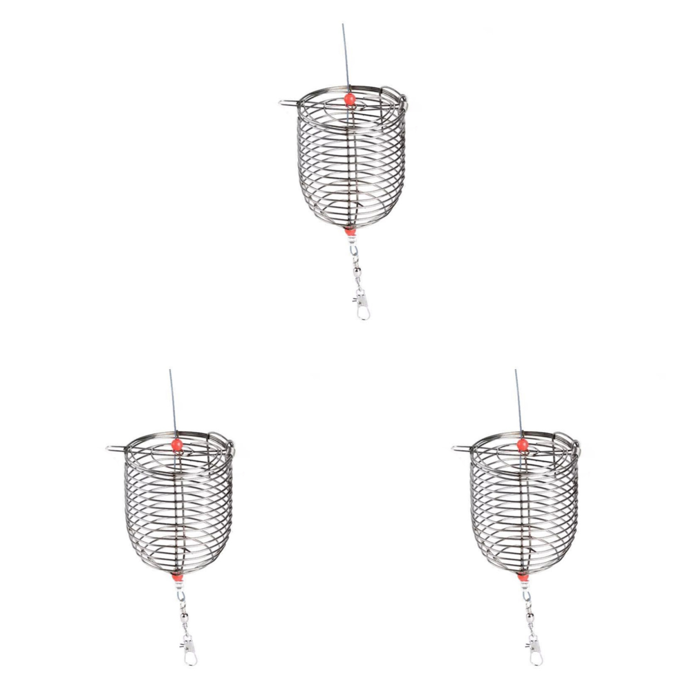 thumbnail image 5 of Alimentador de jaula de pesca, señuelo, soporte de cesta de cebo cónico, aparejos de carpa (L), 5 of 7