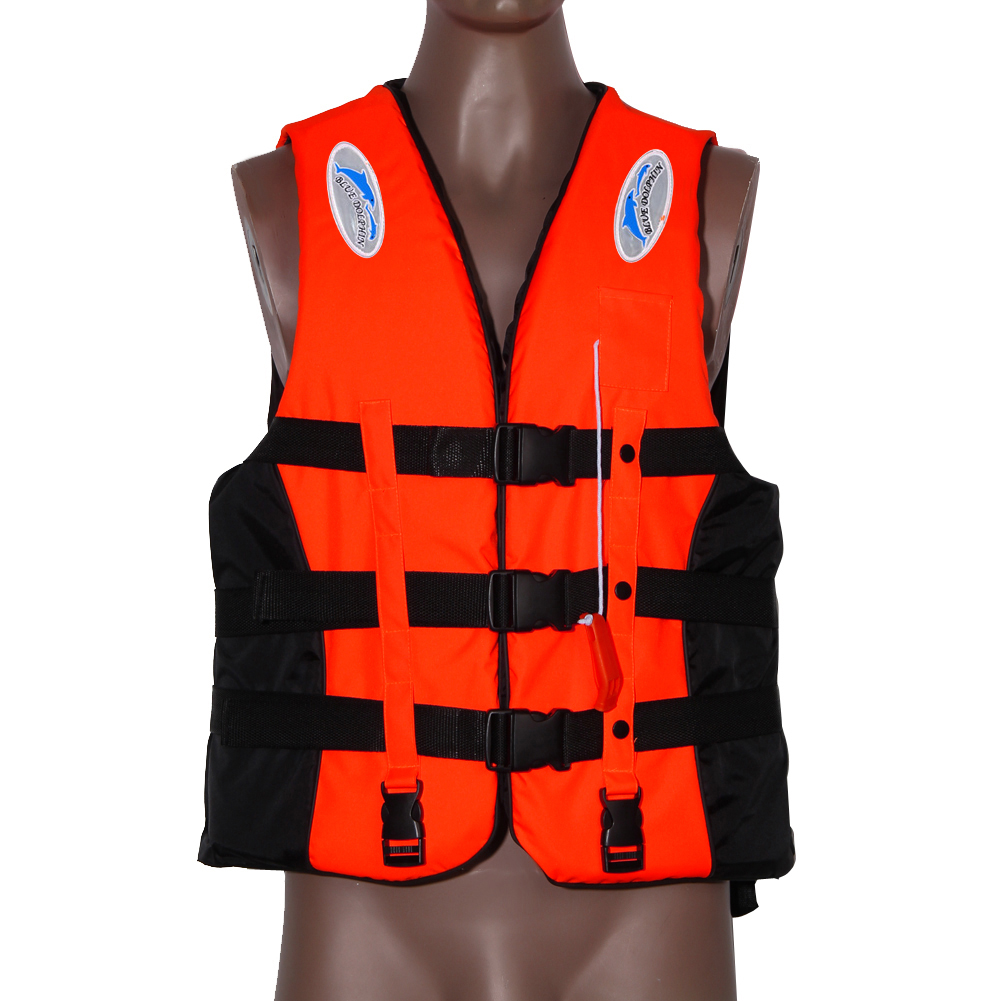 thumbnail image 1 of Chaleco salvavidas de poliéster para adultos con silbato para nadar, navegar, 1 of 9