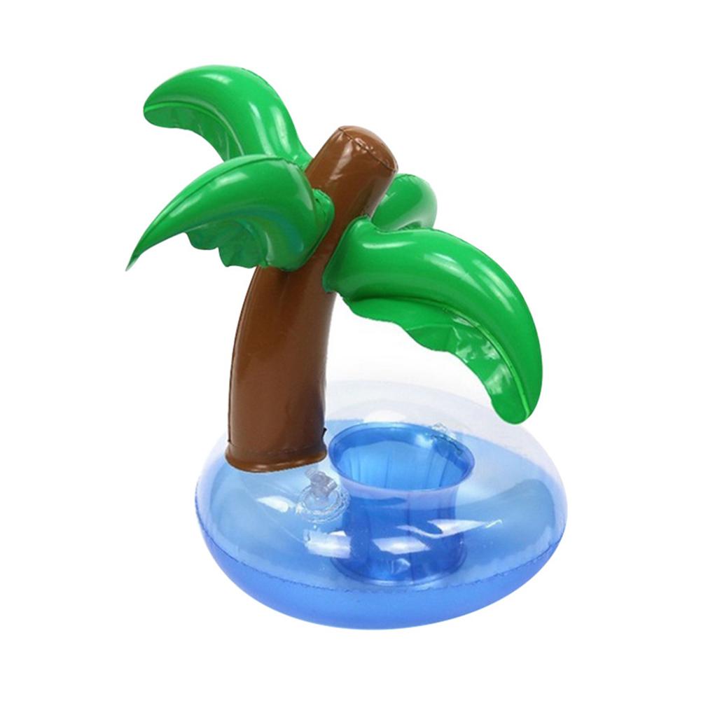 Mini cocotero inflable bebida flotante bebida portavasos juguete posavasos