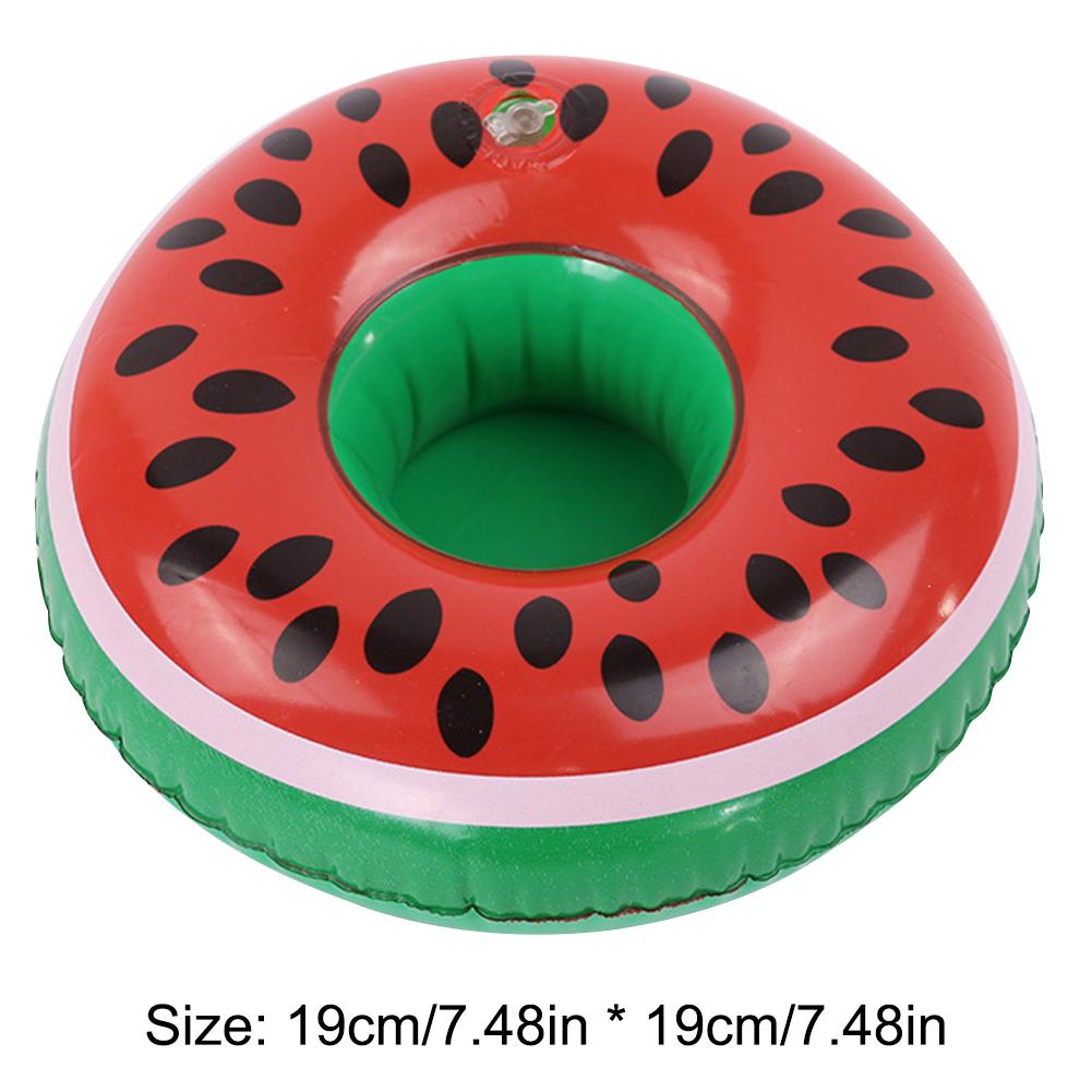 thumbnail image 2 of Portavasos flotante, flotador inflable, bandeja para bebidas de cerveza, regalo de PVC (sandía), 2 of 5