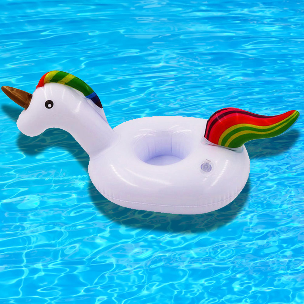 thumbnail image 4 of Portavasos flotante, flotador inflable, bandeja para bebidas de cerveza, regalo de PVC (caballo sin orejas), 4 of 5
