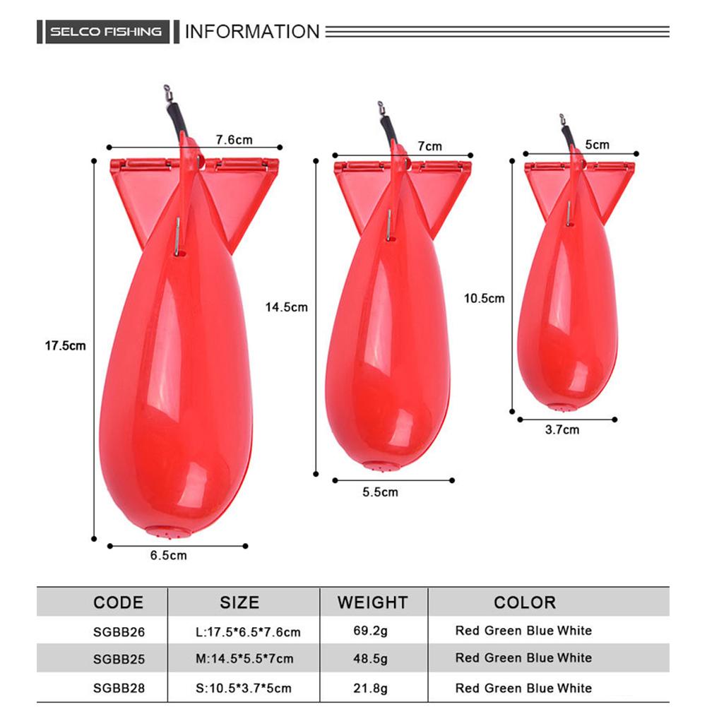 thumbnail image 2 of Carp Fishing Rockets Feeder 3 Tamaño Bomba Señuelo Cebos Titular Maker Tackle (M) Rojo, 2 of 5