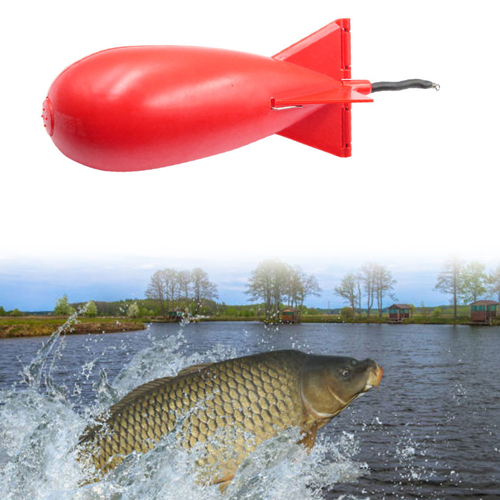 thumbnail image 4 of Carp Fishing Rockets Feeder 3 Tamaño Bomba Señuelo Cebos Titular Maker Tackle (M) Rojo, 4 of 5