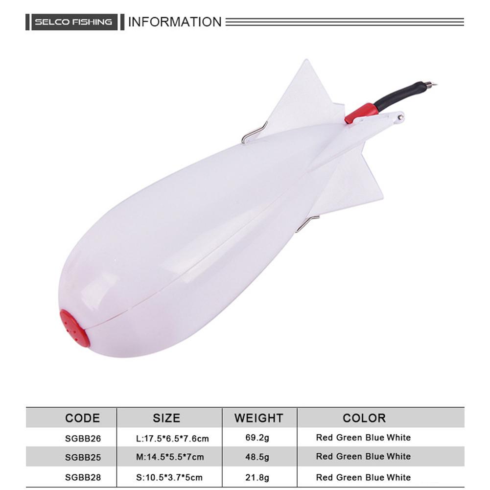 thumbnail image 2 of Carp Fishing Rockets Feeder 3 Tamaño Bomba Señuelo Cebos Titular Maker Tackle (S) Blanco, 2 of 5