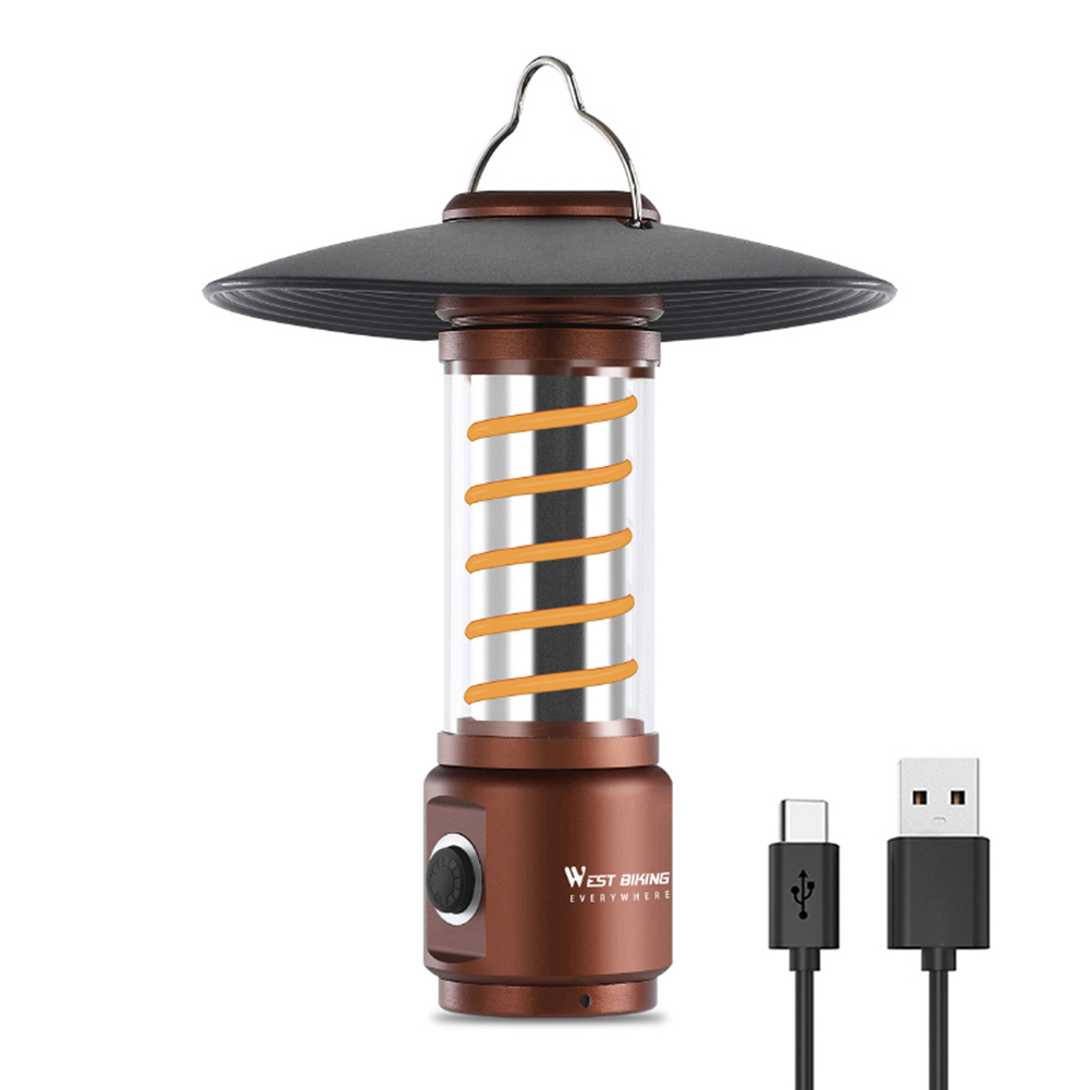 thumbnail image 3 of Camping USB WEST BIKING Lámpara LED 400LM 2200mAh Impermeable Recargable Marrón, 3 of 5