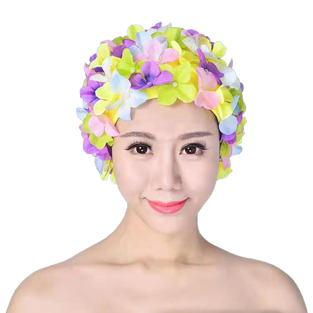 thumbnail image 1 of Gorra 3D Flower Bathing Gorro transpirable para deportes acuáticos para mujer (diseño y color), 1 of 5