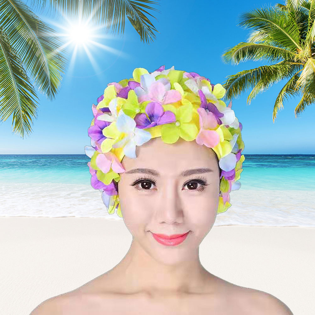 thumbnail image 4 of Gorra 3D Flower Bathing Gorro transpirable para deportes acuáticos para mujer (diseño y color), 4 of 5