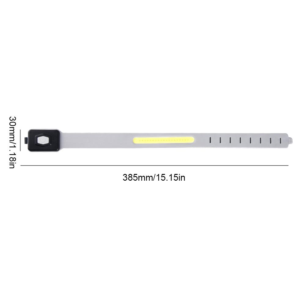 thumbnail image 2 of USB COB LED Brazalete Luz 350mAh 500LM Luz IPX4 Impermeable Tipo-C Recargable, 2 of 9