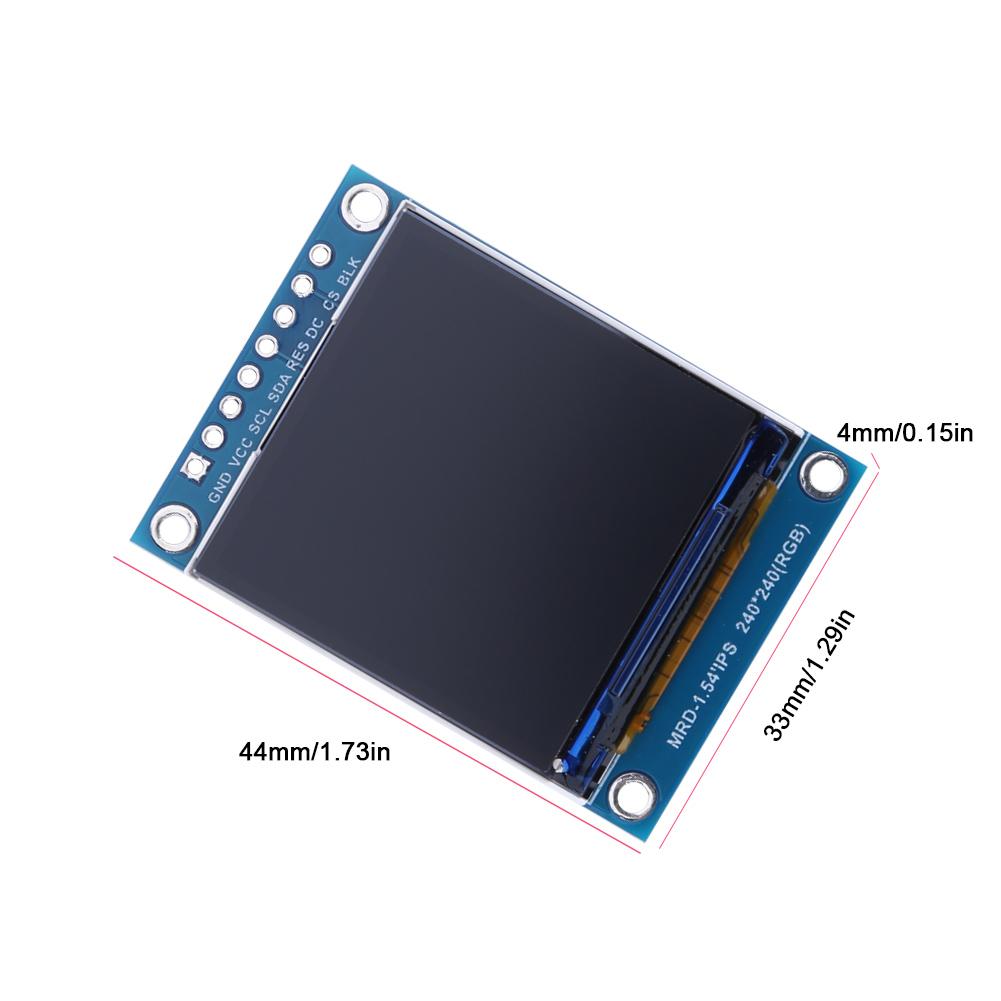 thumbnail image 2 of Interfaz a todo color ST7789 8Pin del módulo 240x240 SPI de la exhibición del LCD IPS de 1,54 pulgadas, 2 of 9