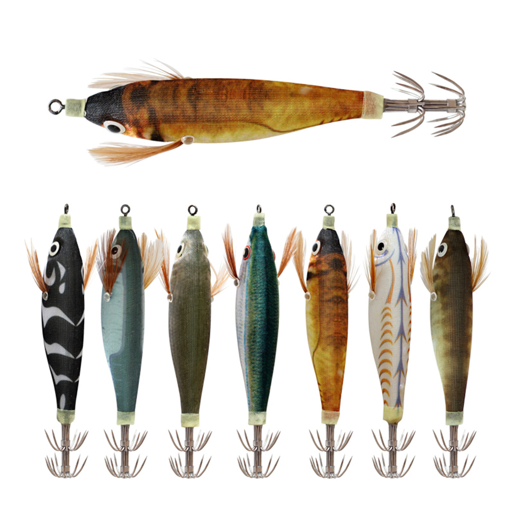 thumbnail image 4 of 14 Uds pulpo calamar cebo duro pulpo cebos con caja accesorios de aparejos de pesca, 4 of 9