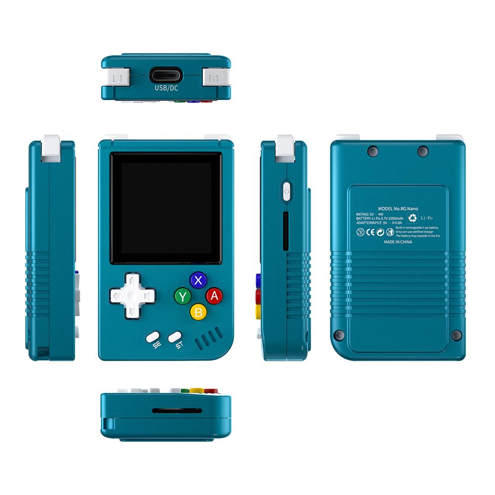 thumbnail image 5 of Consola de juegos RG Nano Fingertip 1050mAh Carcasa metálica Regalo para niños (Azul 64G), 5 of 9