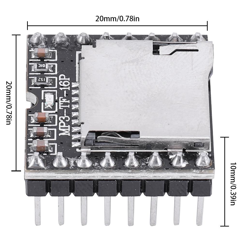 thumbnail image 2 of Módulo de reproductor Mini MP3 DF compatible con tarjeta TF, placa de módulo de reproductor de disco U para Arduino, 2 of 8