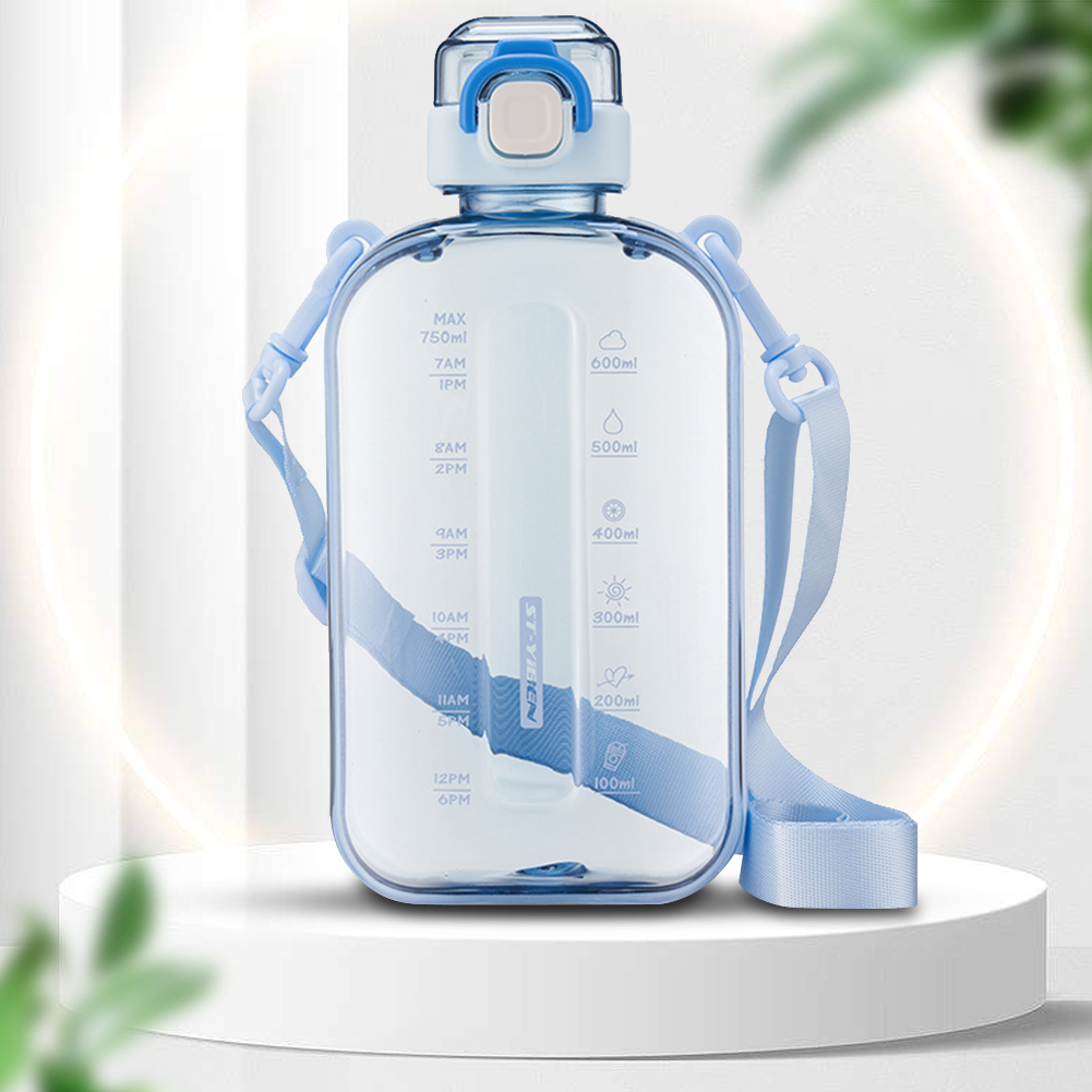 thumbnail image 4 of Hervidor portátil con marcador de tiempo, taza a prueba de fugas, correa ajustable, botella de agua deportiva transparente de 750ML, artículos para beber de verano, 4 of 8