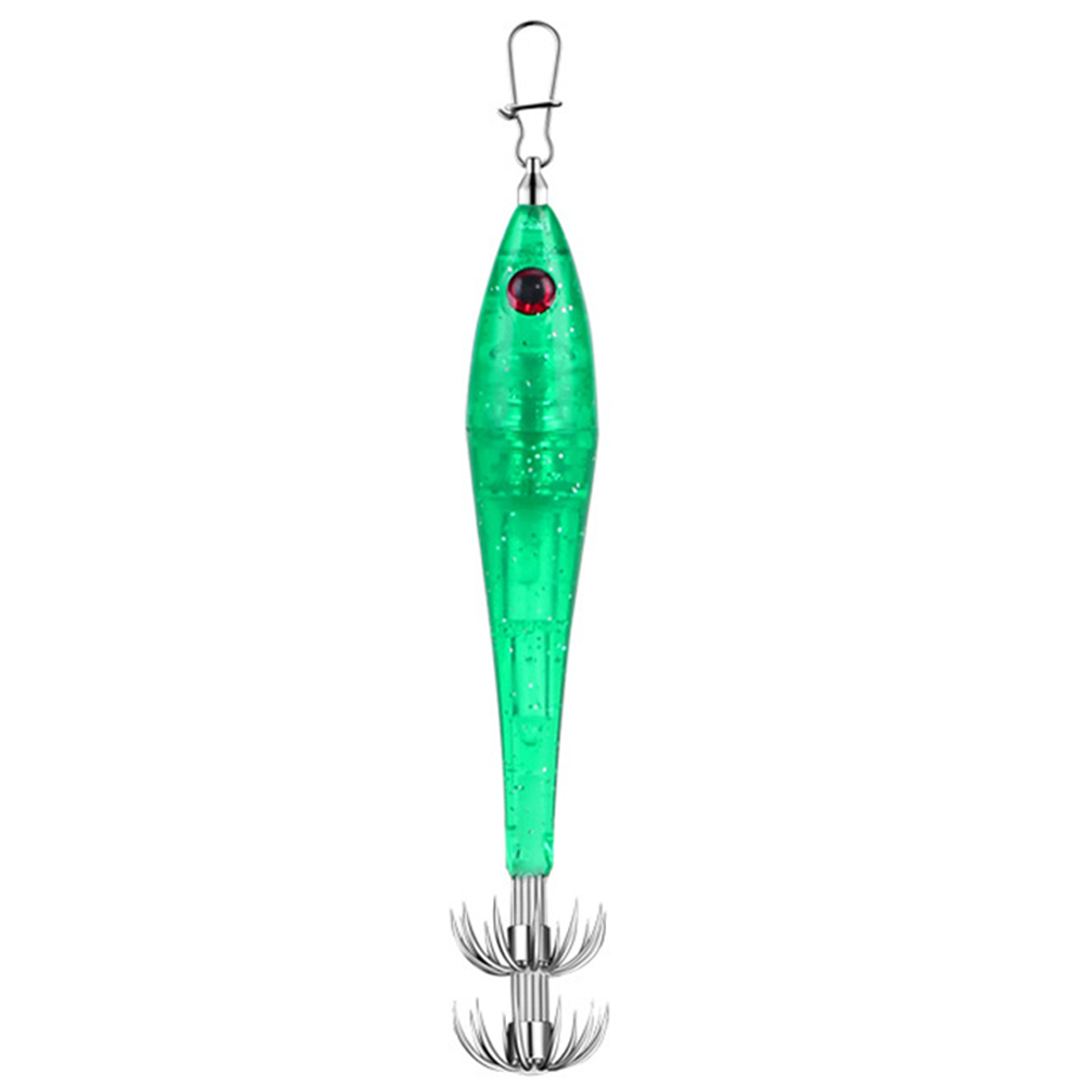 thumbnail image 3 of Calamar Gancho Señuelos de pesca Luz 3D Simulación Ojo Pesca LED Pesca verde, 3 of 7