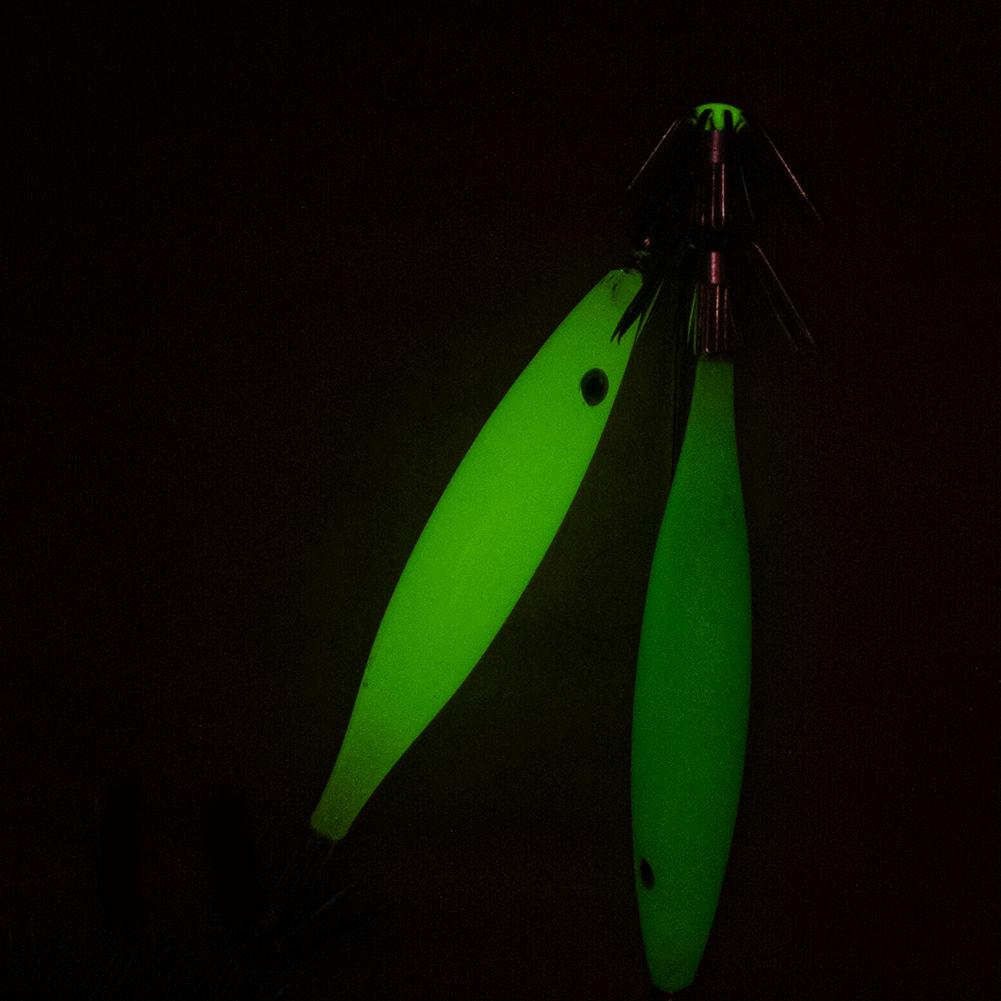 thumbnail image 3 of Señuelos Luminous Shrimp 8cm Squid Jig Hook Pulpo Cebos duros Verde 5pcs, 3 of 7