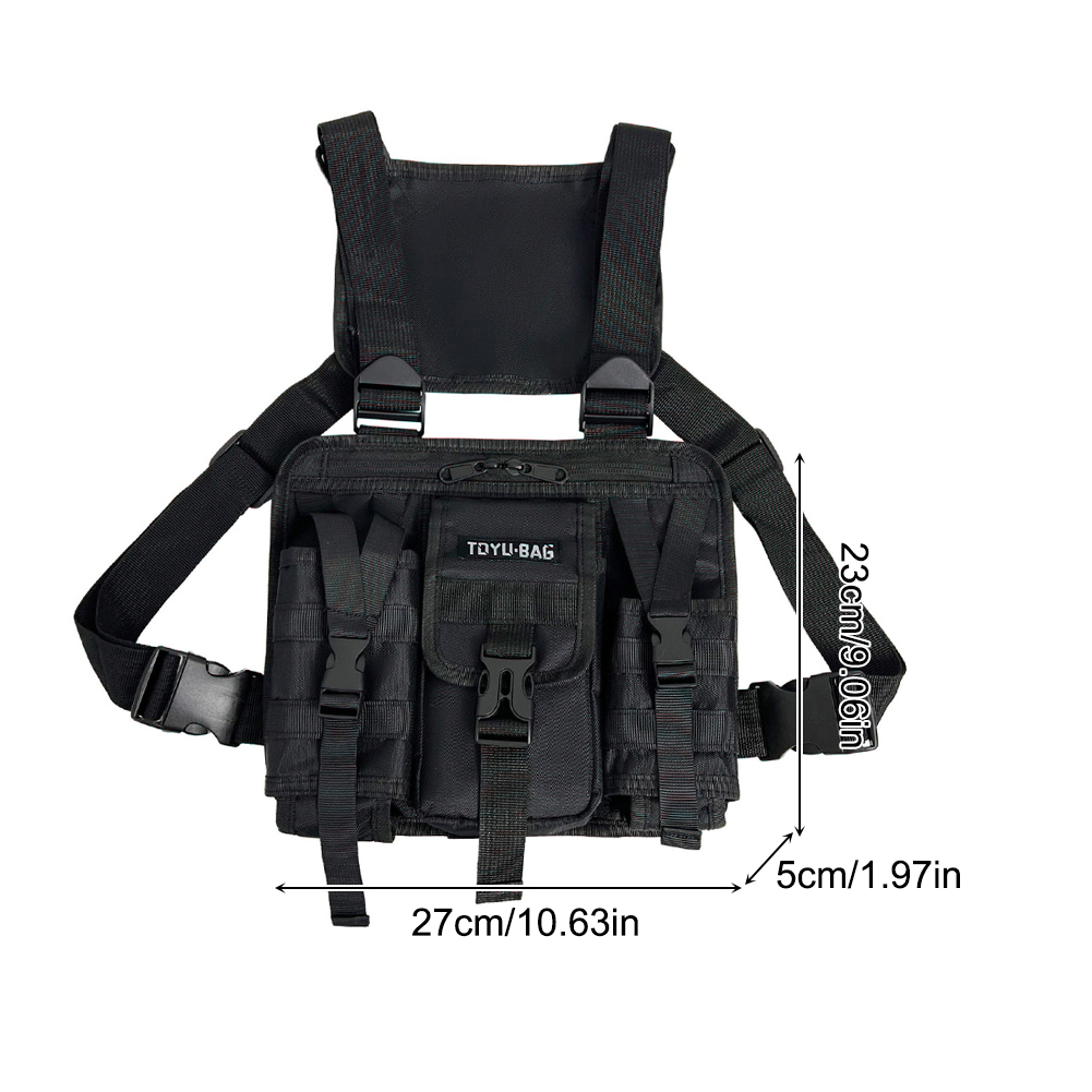 thumbnail image 2 of Bolsa de hombro Molle Bolsas de chaleco de hombro Molle ajustables para senderismo Viajes Ciclismo, 2 of 9