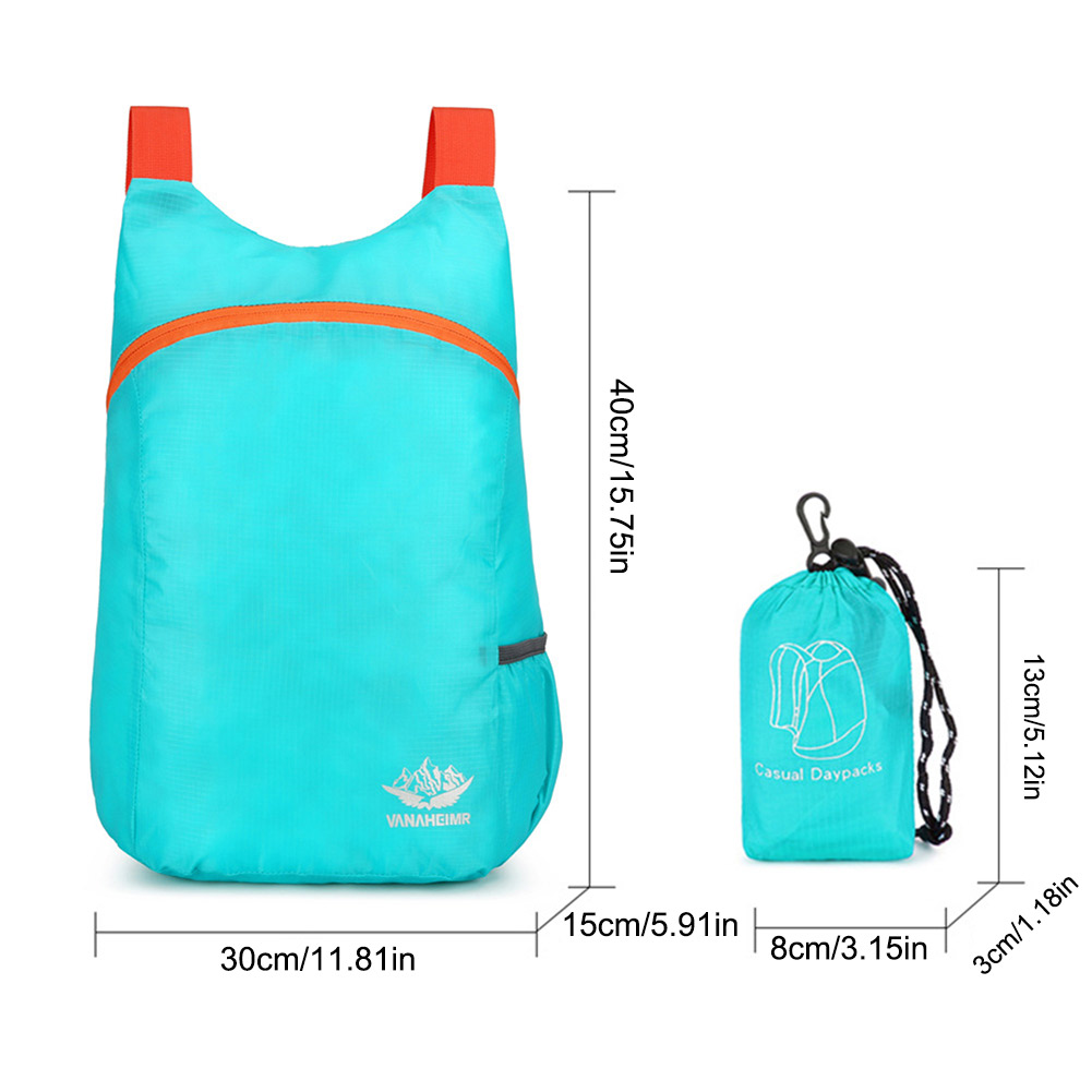 thumbnail image 2 of Bolso de hombro plegable Correas de hombro más anchas Mochila de lona de viaje para hombres y mujeres, 2 of 9