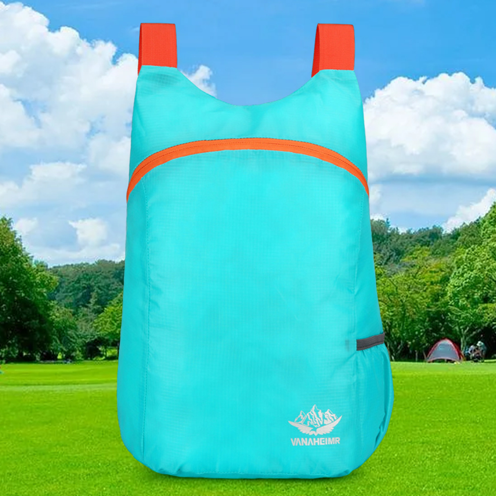 thumbnail image 3 of Bolso de hombro plegable Correas de hombro más anchas Mochila de lona de viaje para hombres y mujeres, 3 of 9