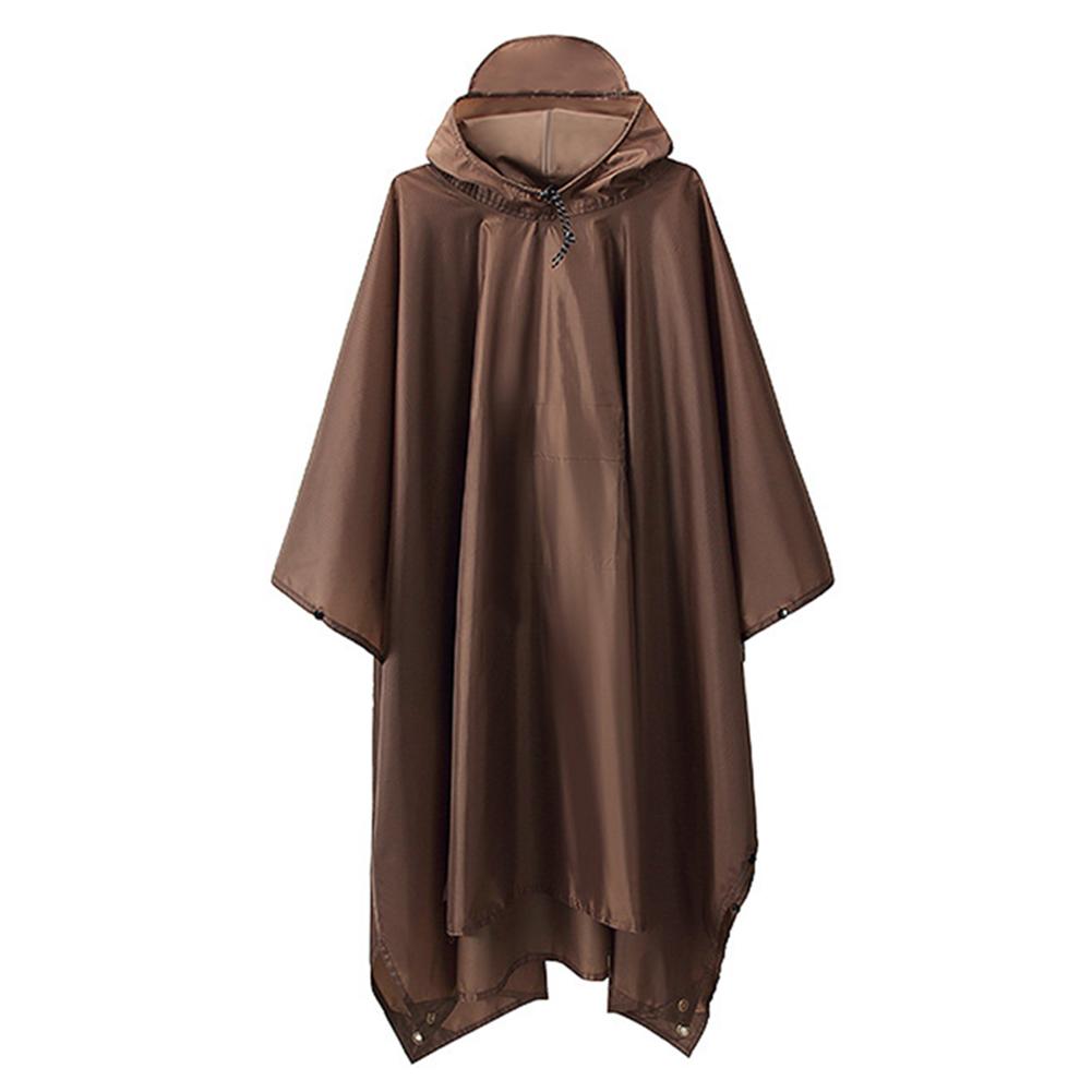 thumbnail image 4 of en 1 Mujeres Hombres Chubasquero con capucha Turismo Camping Cubierta para la lluvia Poncho Marrón 3 piezas, 4 of 7