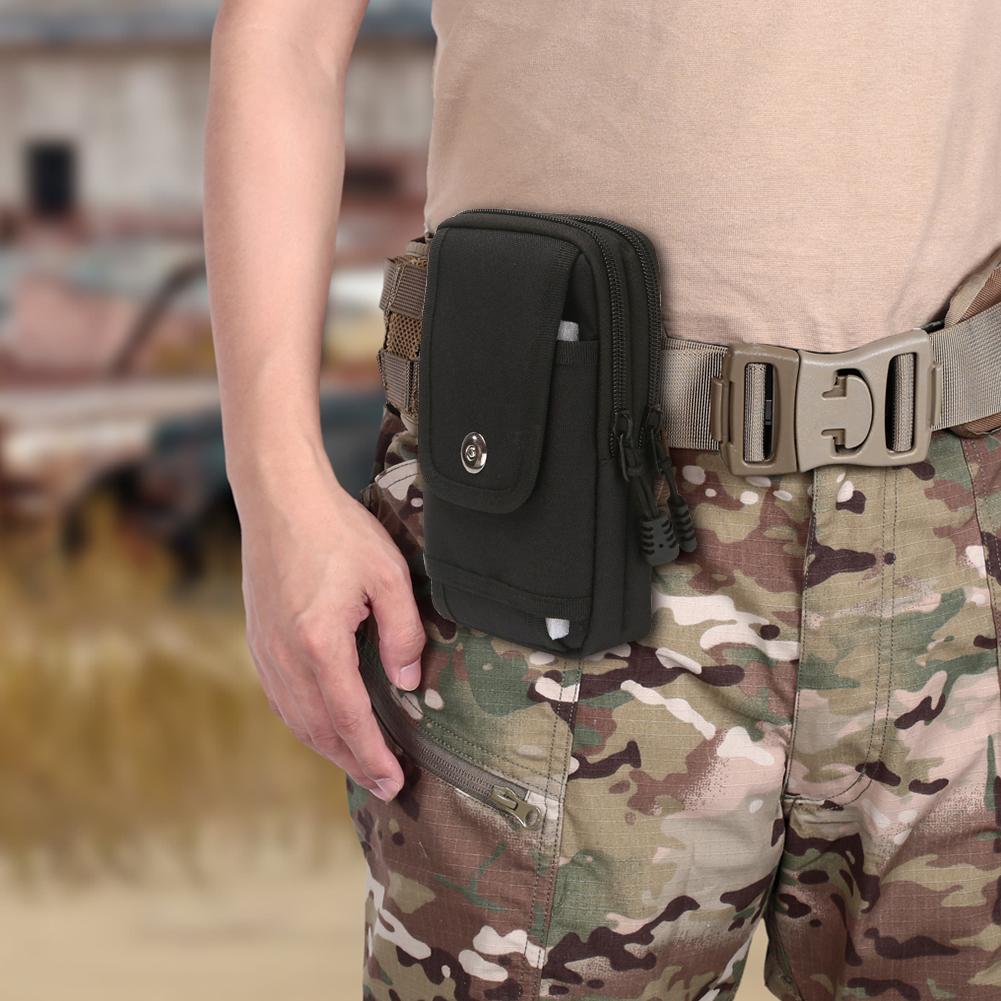 thumbnail image 4 of Riñonera para cinturón Bolsa para teléfono Caza Molle Utility Bolsas para exteriores Negro, 4 of 7