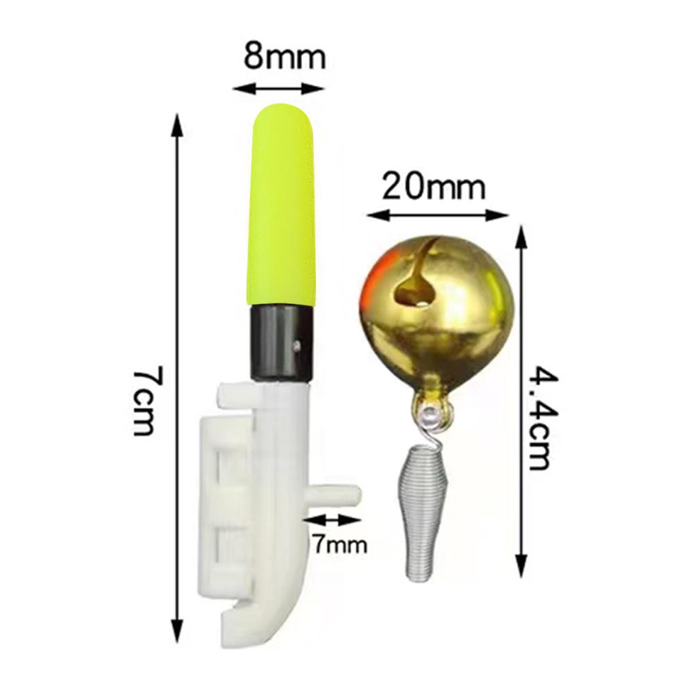 thumbnail image 2 of Juego de 80 cañas de pescar electrónicas, barra luminosa con anillo de campana (verde redondo), 2 of 6
