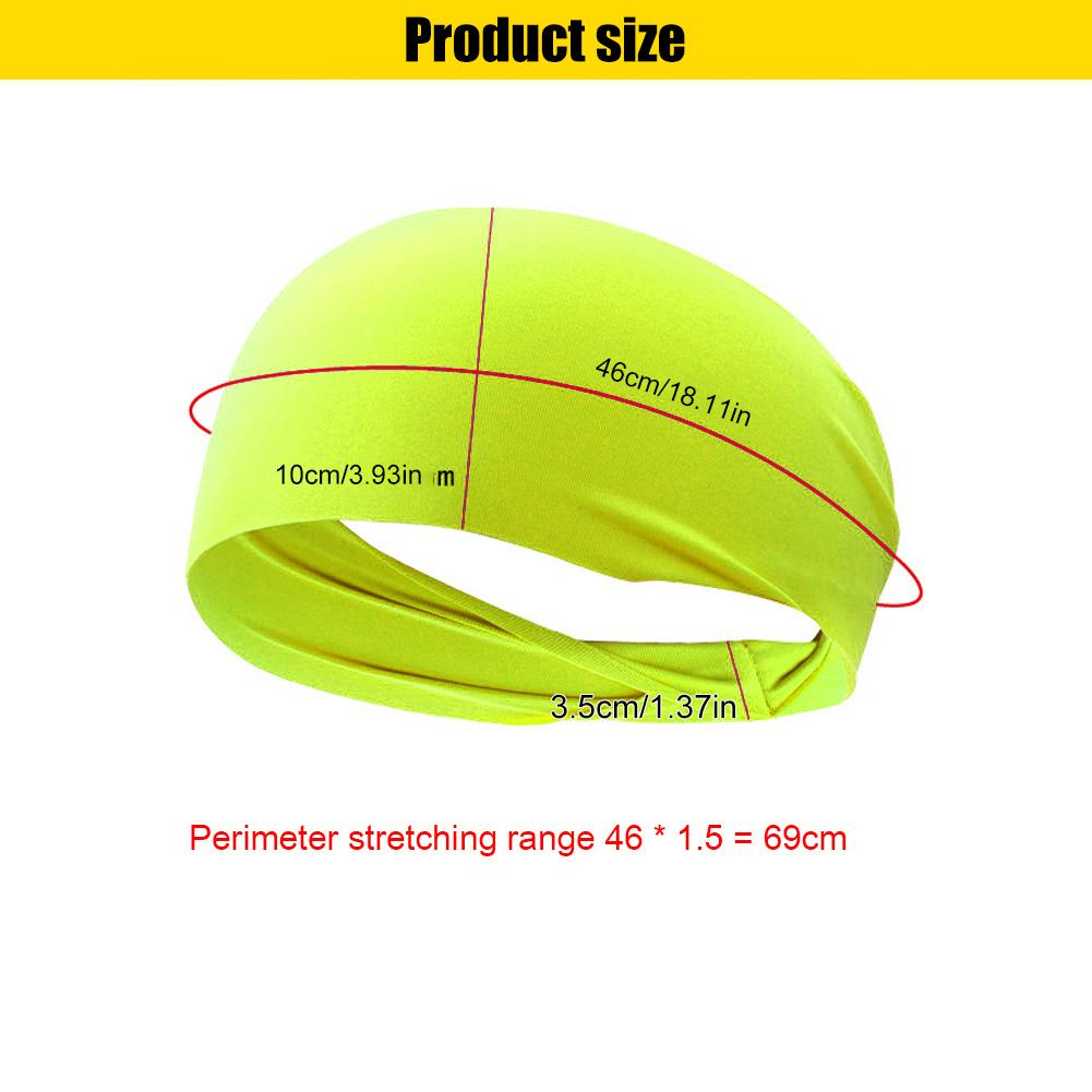 thumbnail image 2 of Frente Sweatband Antideslizante Transpirable para Hombres Mujeres (Fluorescente) Amarillo, 2 of 6