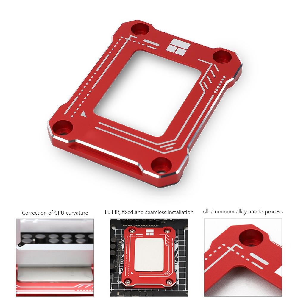 thumbnail image 1 of Protector de marco de corrección de flexión de CPU LGA1700-BCF Gen 12 para Intel (rojo), 1 of 9