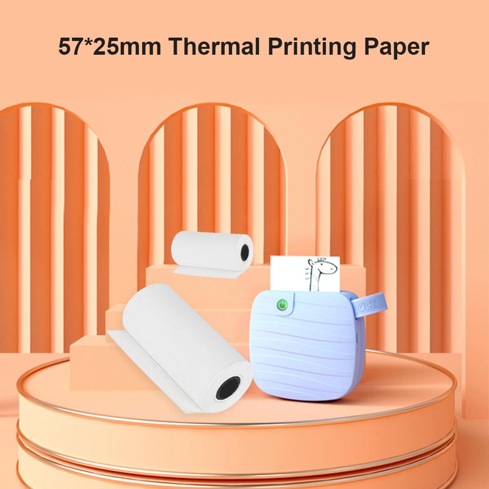 thumbnail image 4 of 5 rollos de papel para impresora térmica, etiqueta de impresión instantánea para impresora fotográfica, 57x25mm, 4 of 7