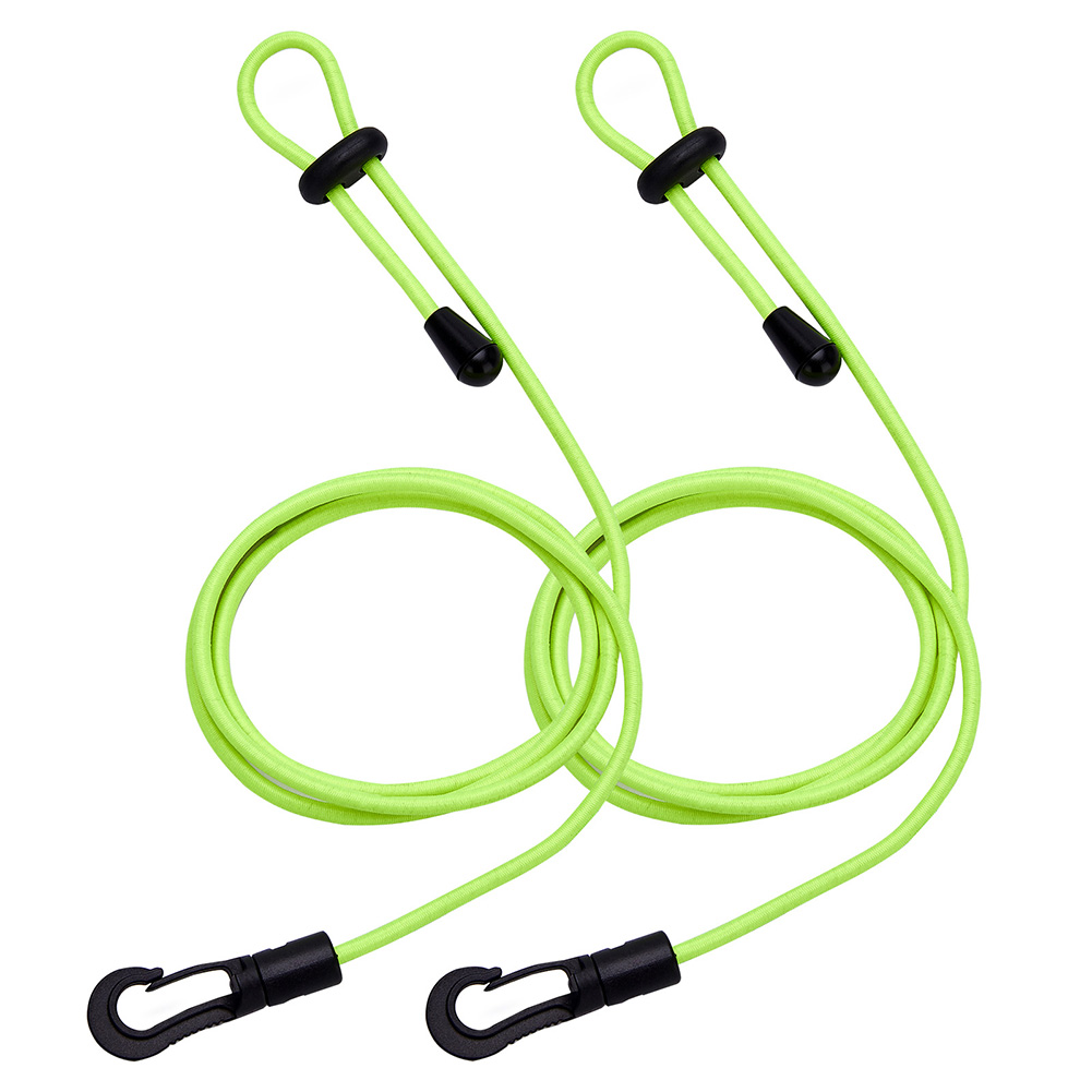 thumbnail image 1 of Correa de remo para kayak, cuerda de seguridad portátil ajustable para canoa, color verde, 2 uds., 1 of 9