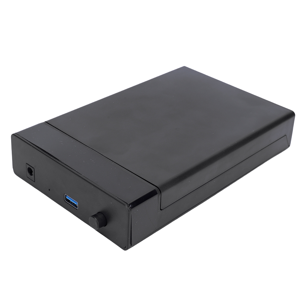 thumbnail image 3 of Caja de unidad de disco duro Plug and Play negra para HDD externo SATA 1/2/3 de 3,5 pulgadas, 3 of 9