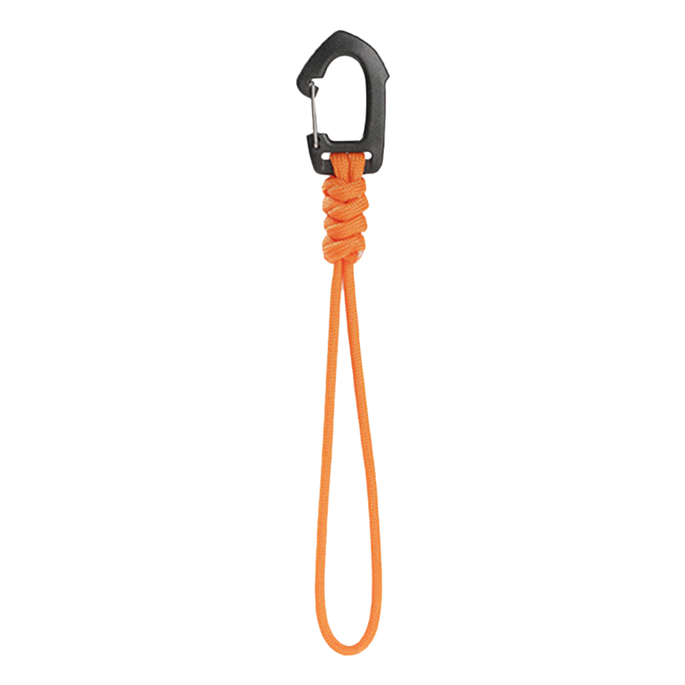 Clip de gancho de cordón trenzado de cuerda de paraguas de 7 núcleos para llaves/hombres/mujeres (largo) naranja