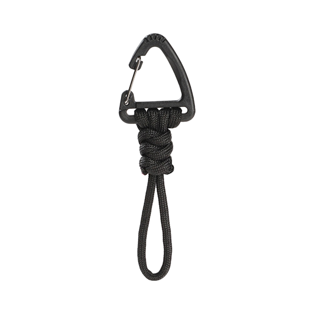 thumbnail image 3 of Clip de gancho de cordón trenzado de cuerda de paraguas de 7 núcleos para hombres/mujeres (triángulo) negro 3 piezas, 3 of 5