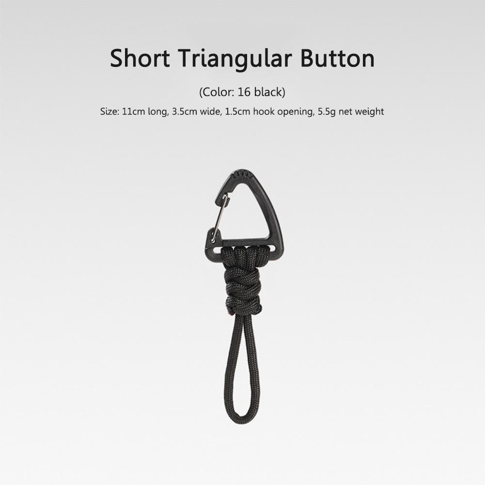 thumbnail image 2 of Clip de gancho de cordón trenzado de cuerda de paraguas de 7 núcleos para hombres/mujeres (triángulo) negro 3 piezas, 2 of 5