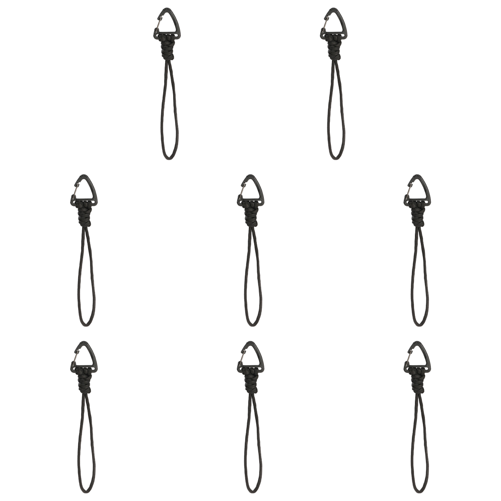 thumbnail image 5 of Gancho de cordón trenzado de cuerda de paraguas de 7 núcleos para hombres/mujeres (triángulo largo) negro, 5 of 5