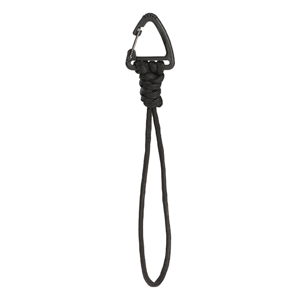 thumbnail image 1 of Gancho de cordón trenzado de cuerda de paraguas de 7 núcleos para hombres/mujeres (triángulo largo) negro, 1 of 5