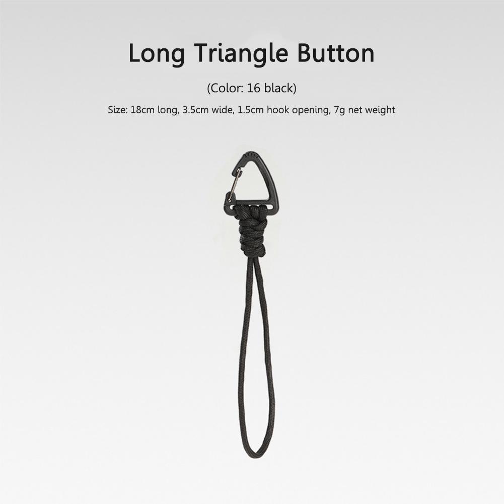 thumbnail image 2 of Gancho de cordón trenzado de cuerda de paraguas de 7 núcleos para hombres/mujeres (triángulo largo) negro, 2 of 5