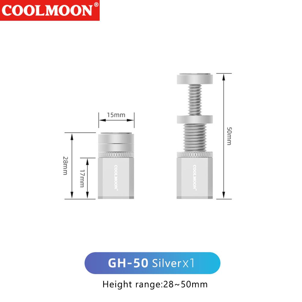 thumbnail image 2 of Soporte de tarjeta gráfica COOLMOON para chasis ATX/M-ATX/ITX (plateado de 28 a 50 mm), 2 of 5