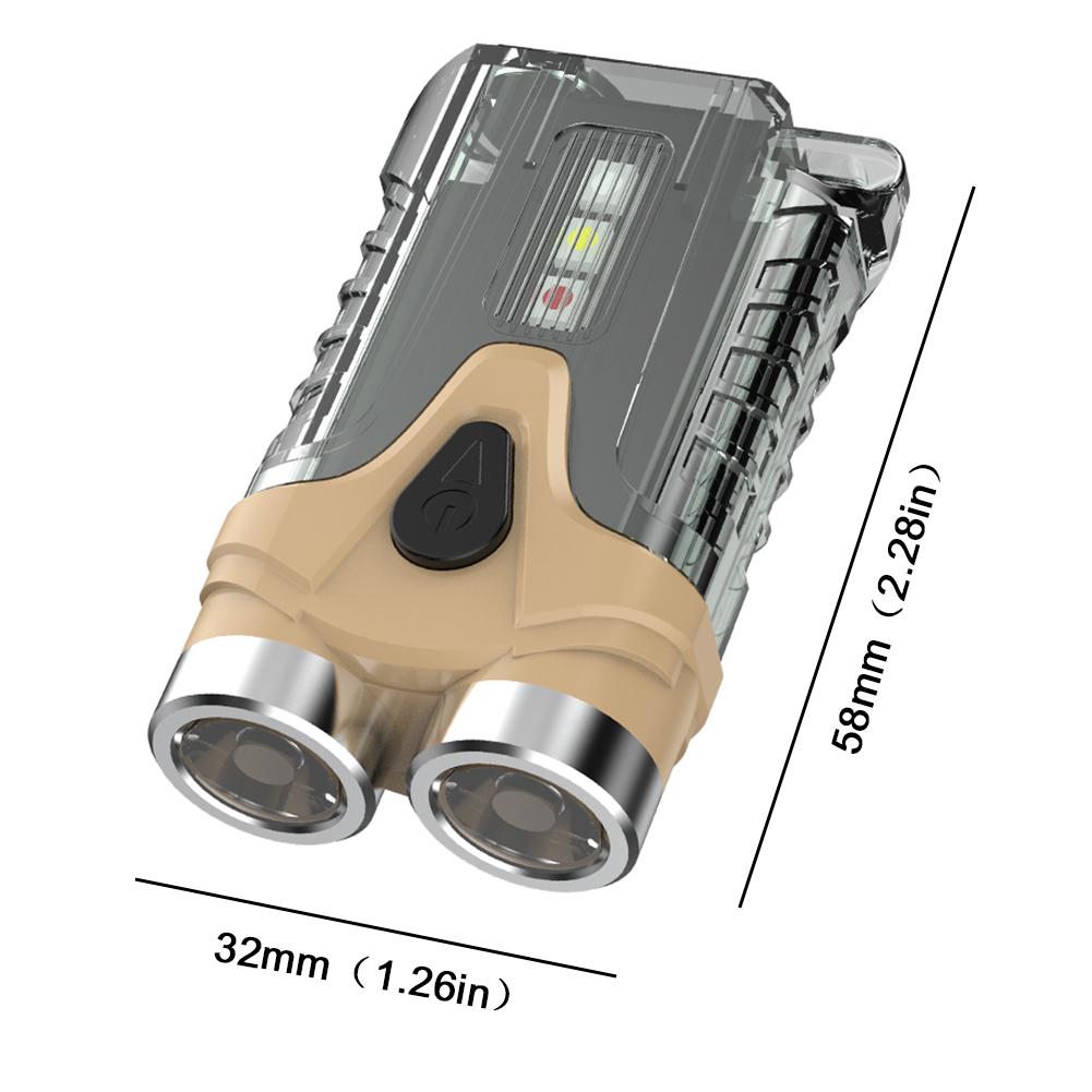 thumbnail image 2 of USB XPG LED Mini antorcha 300LM 500mAh Tipo-C Linterna recargable Café, 2 of 8