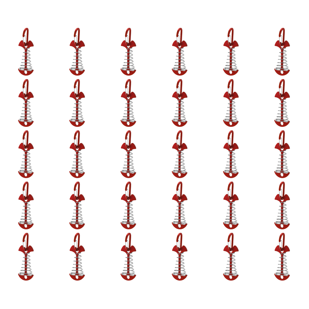 thumbnail image 5 of Fishbone Nail Cuerda Hebilla Camping Ground Portable Spring Hook Wind Red, 5 of 5