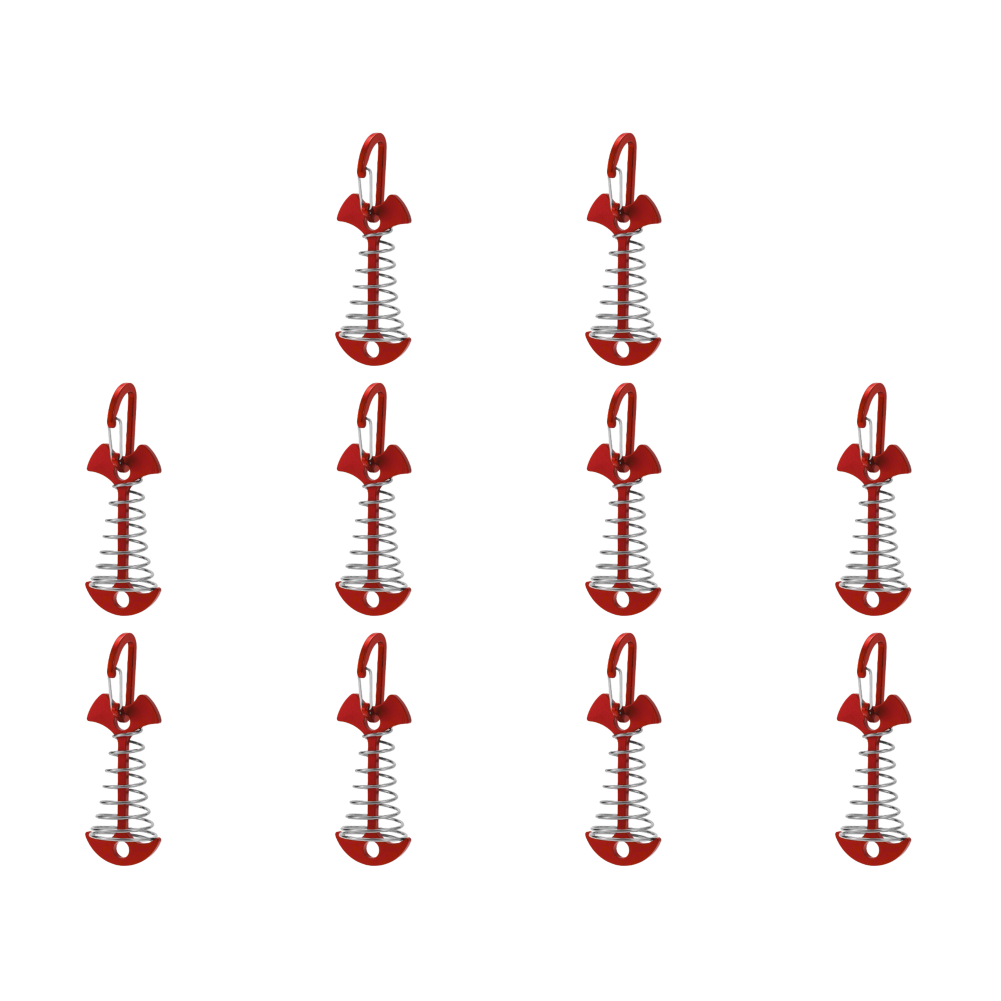thumbnail image 5 of Fishbone Nail Cuerda Hebilla Camping Ground Portable Spring Hook Wind Red, 5 of 5