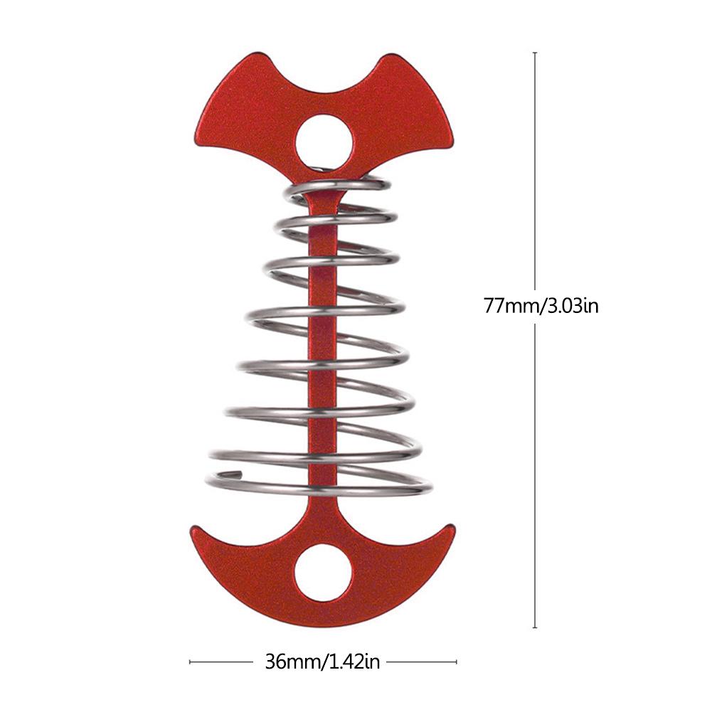 thumbnail image 2 of Fishbone Nail Cuerda Hebilla Camping Ground Portable Spring Hook Wind Red, 2 of 5
